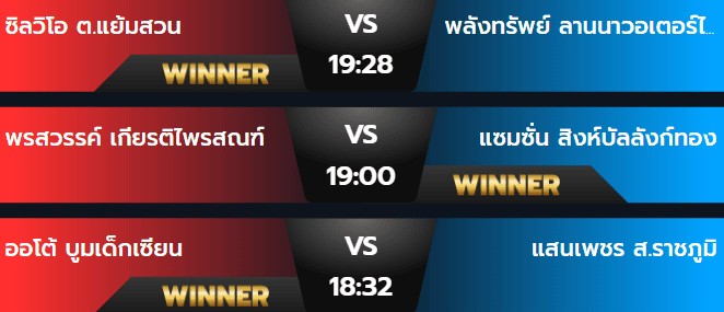 ผลมวยจันทร์ 11 พฤศจิกายน 2567